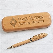 Executive Monogram Personalized Pen Set - Alderwood - 16622