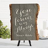 Rustic Romance Personalized Basswood Plank - 16642