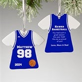 Personalized Basketball Jersey Christmas Ornaments - 16657