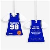 Personalized Basketball Jersey Christmas Ornaments - 16657