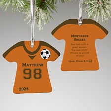 Personalized Soccer Jersey Christmas Ornaments - 16658