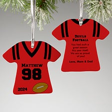 Personalized Football Jersey Christmas Ornaments - 16660