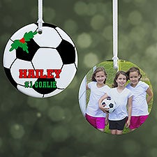 Personalized Soccer Christmas Ornaments - 16670