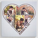 Personalized Photo Canvas Prints - Heart Of A Couple - 16677