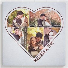 Personalized Photo Canvas Prints - Heart Of A Couple - 16677