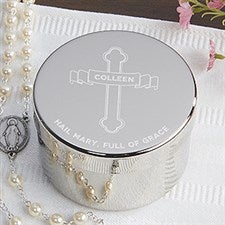 Personalized Religious Rosary Keepsake Box - Full Of Grace - 16696