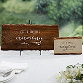 Rustic Wedding Reception Personalized Basswood Plank Sign - 16704