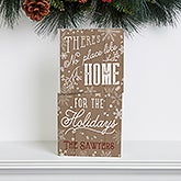 Personalized Holiday Shelf Blocks - No Place Like Home - 16706