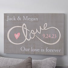 Personalized Romantic Canvas Print - For Infinity - 16725