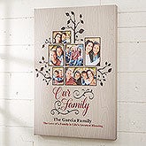 Photo Family Tree Personalized Canvas Print - 16727