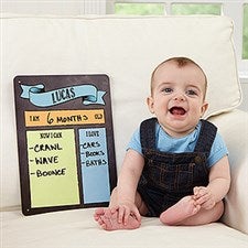 Personalized Baby Dry Erase Sign - Baby Month By Month - 16732