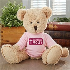 Personalized Religious Teddy Bear - God Bless - 16738