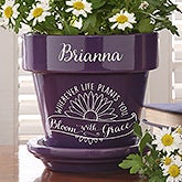 Personalized Flower Pot - Inspiration To Grow - 16739