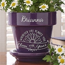 Personalized Flower Pot - Inspiration To Grow - 16739