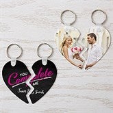 Personalized Heart Puzzle Keychains - You Complete Me - 16749
