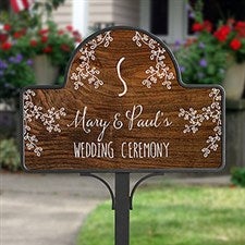 Personalized Rustic Garden Stake - Our Rustic Wedding - 16758