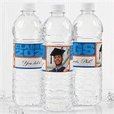 Personalized Photo Water Bottle Labels for Graduation - 16797