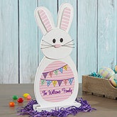 Personalized Easter Bunny Wood Decor - Happy Easter - 16804