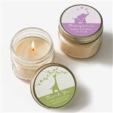 Personalized Baby Shower Mason Jar Candle Favors - Baby Zoo Animals - 16820