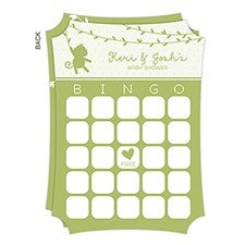 Personalized Baby Shower Bingo Cards - Baby Zoo Animals - 16822