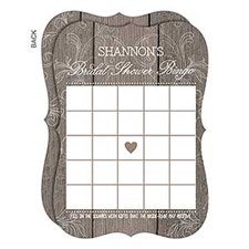 Personalized Bingo Cards - Rustic Bridal Shower - 16842