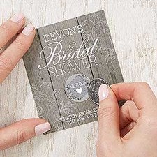 Personalized Bridal Shower Scratch Off Game - Rustic - 16843