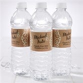 Personalized Wedding Water Bottle Labels - Rustic Chic - 16845