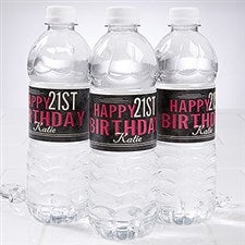 Personalized Birthday Party Water Bottle Labels - Vintage - 16852