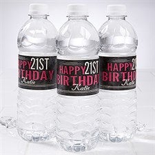 Personalized Birthday Party Water Bottle Labels - Vintage - 16852