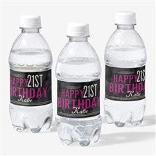 Personalized Birthday Party Water Bottle Labels - Vintage - 16852