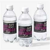 Personalized Birthday Party Water Bottle Labels - Vintage - 16852