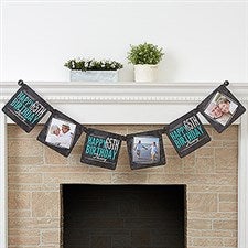 Personalized Birthday Photo Paper Banner - Vintage Age Birthday - 16870