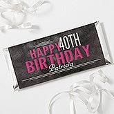 Personalized Birthday Candy Bar Wrappers - Vintage Age Birthday - 16871