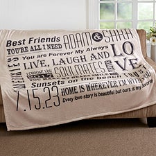 Personalized Romantic Couple Blanket - Our Life Together - 16882
