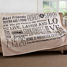 Personalized Romantic Couple Blanket - Our Life Together - 16882