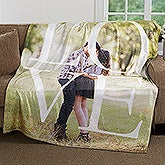 Personalized LOVE Photo Couple Blanket - 16883