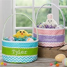 Easter Fun Embroidered Soft Easter Baskets - 16888