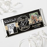 Personalized Anniversary Candy Bar Wrappers - Cheers To Then & Now - 16904