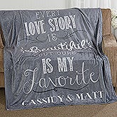 Love Story Personalized Couples Blankets - 16911