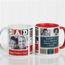 Personalized Photo Coffee Mug - Dad Photo Collage - 16920