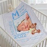 Personalized Precious Moments Photo Baby Blanket For Boys - 16924