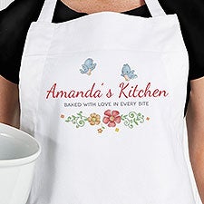 Personalized Apron  Potholder - Precious Moments Floral - 16926