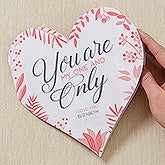 Personalized Romantic Heart Greeting Card - My One & Only - 16941