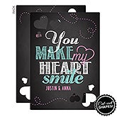 Personalized Romantic Greeting Cards - You Make My Heart Smile - 16942