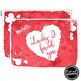 Personalized Romantic Greeting Cards - Lucky I Found You - 16944