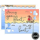 Personalized Romantic Couples Greeting Cards - You Float My Boat - 16945