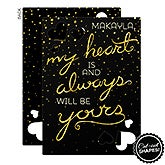 Personalized Heart Cutout Greeting Cards - My Heart Is - 16997