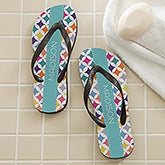 Personalized Adult Flip Flops - Geometric - 16998