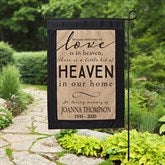 Personalized Memorial Burlap Garden Flag - Heaven In Our Home - 17018
