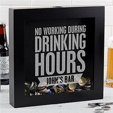 Personalized Beer Cap Shadow Box - Beer Quotes - 17025